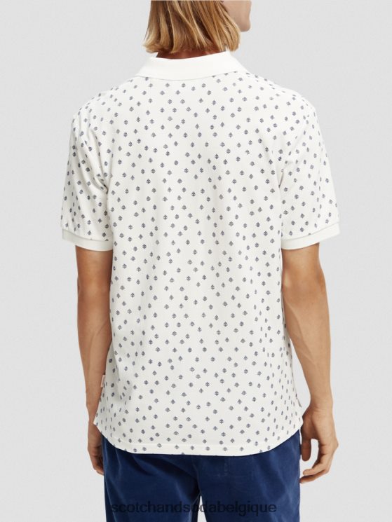 vêtements Scotch & Soda polo piqué imprimé en coton biologique- Scotch and Soda outlet combo e 6BZRBF397