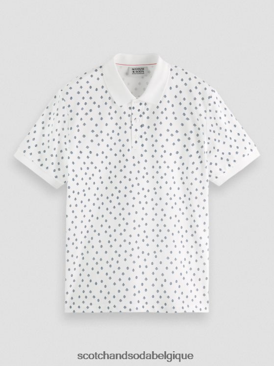vêtements Scotch & Soda polo piqué imprimé en coton biologique- Scotch and Soda outlet combo e 6BZRBF397
