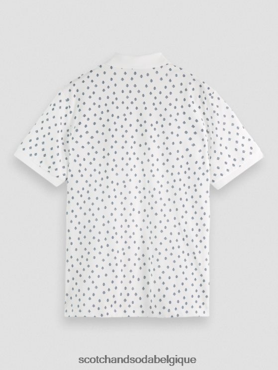 vêtements Scotch & Soda polo piqué imprimé en coton biologique- Scotch and Soda outlet combo e 6BZRBF397