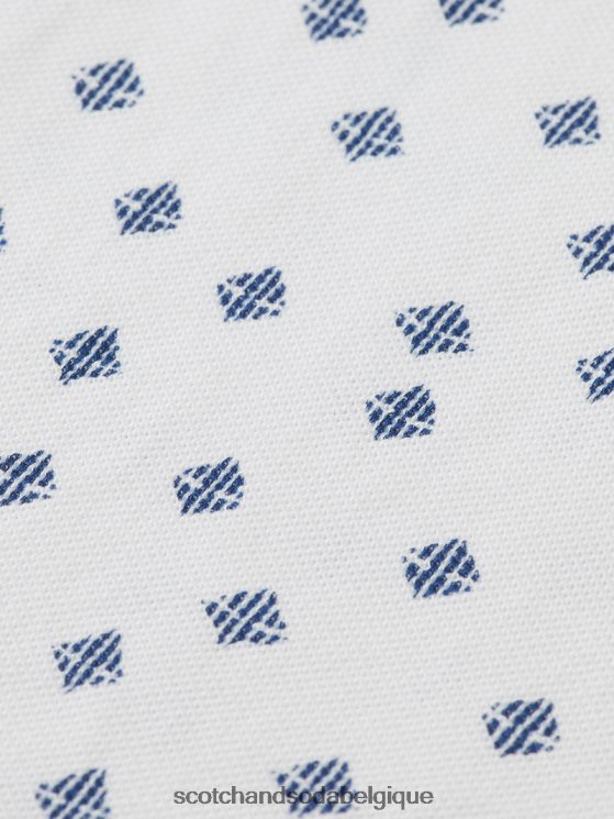 vêtements Scotch & Soda polo piqué imprimé en coton biologique- Scotch and Soda outlet combo e 6BZRBF397