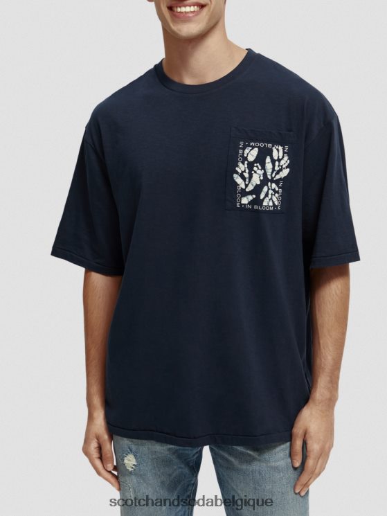 vêtements Scotch & Soda t-shirt ample à motif artistique- Scotch and Soda Bruxelles nuit 6BZRBF372