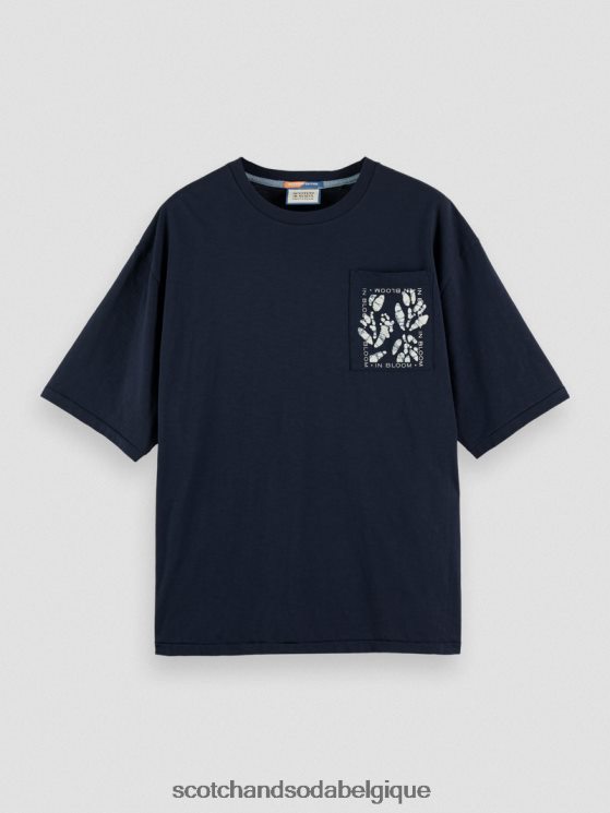 vêtements Scotch & Soda t-shirt ample à motif artistique- Scotch and Soda Bruxelles nuit 6BZRBF372