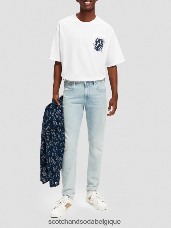 vêtements Scotch & Soda t-shirt ample à motif artistique- Scotch and Soda Namur blanc 6BZRBF373