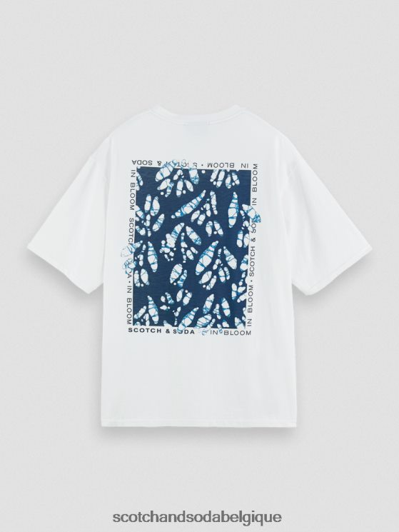 vêtements Scotch & Soda t-shirt ample à motif artistique- Scotch and Soda Namur blanc 6BZRBF373