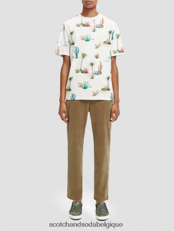 vêtements Scotch & Soda t-shirt bio imprimé coupe classique- Scotch and Soda Bruxelles combo e 6BZRBF363