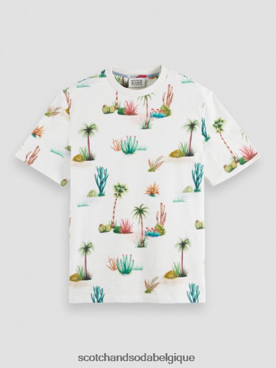 vêtements Scotch & Soda t-shirt bio imprimé coupe classique- Scotch and Soda Bruxelles combo e 6BZRBF363