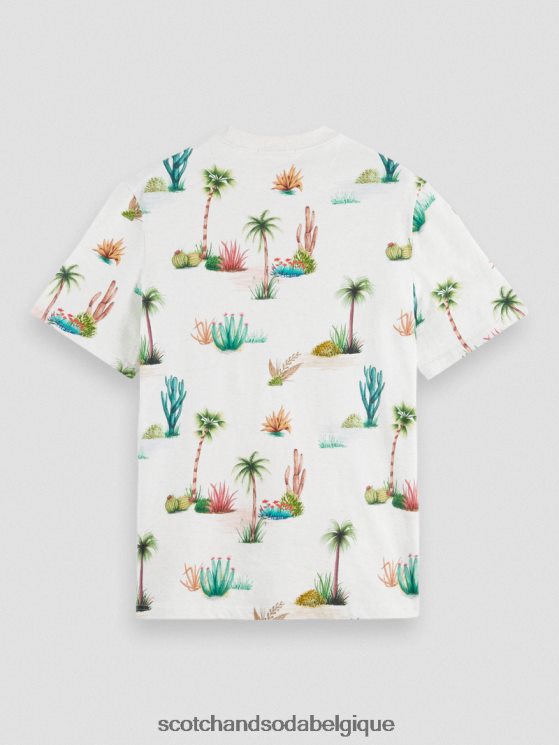 vêtements Scotch & Soda t-shirt bio imprimé coupe classique- Scotch and Soda Bruxelles combo e 6BZRBF363