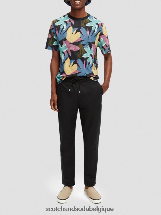 vêtements Scotch & Soda t-shirt bio imprimé coupe classique- Scotch and Soda Namur combiner un 6BZRBF364