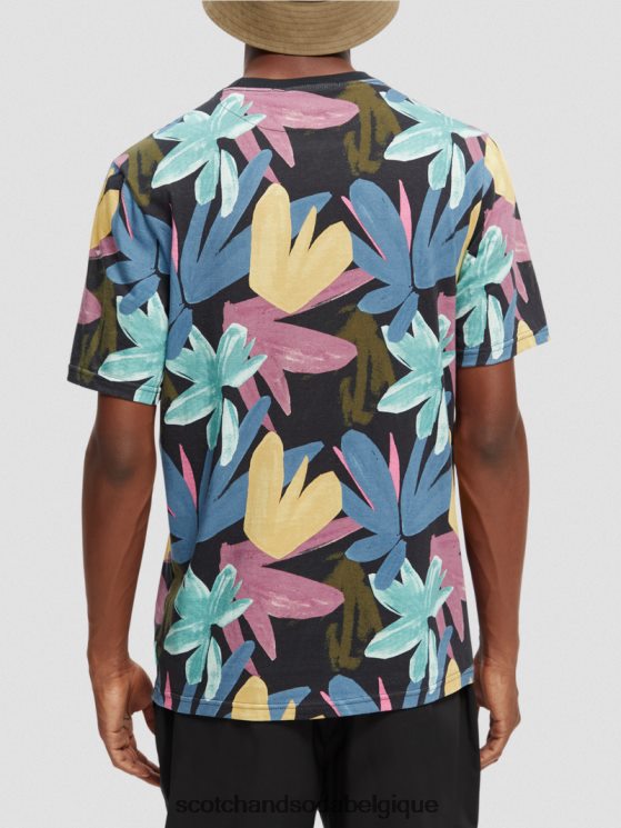 vêtements Scotch & Soda t-shirt bio imprimé coupe classique- Scotch and Soda Namur combiner un 6BZRBF364
