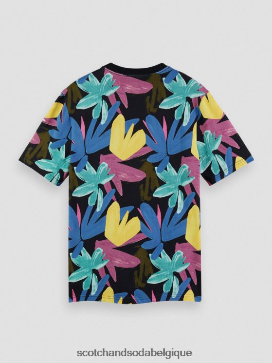 vêtements Scotch & Soda t-shirt bio imprimé coupe classique- Scotch and Soda Namur combiner un 6BZRBF364