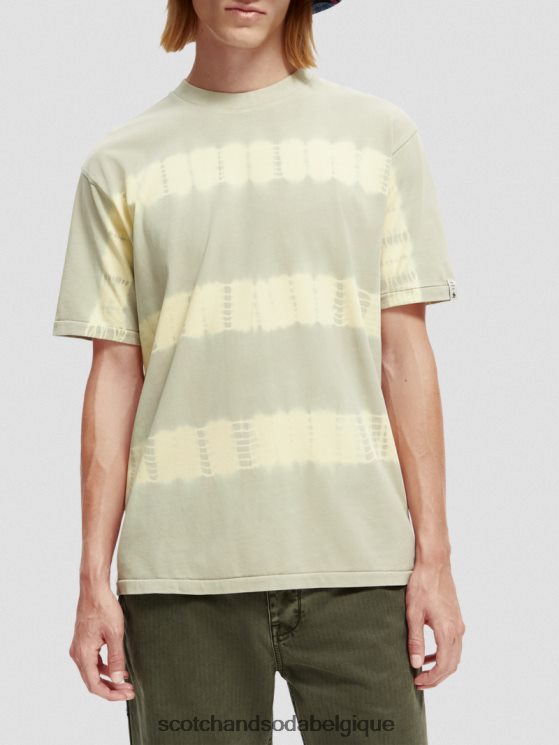 vêtements Scotch & Soda t-shirt biologique tie-dye coupe décontractée- Scotch and Soda Belgique grès 6BZRBF389
