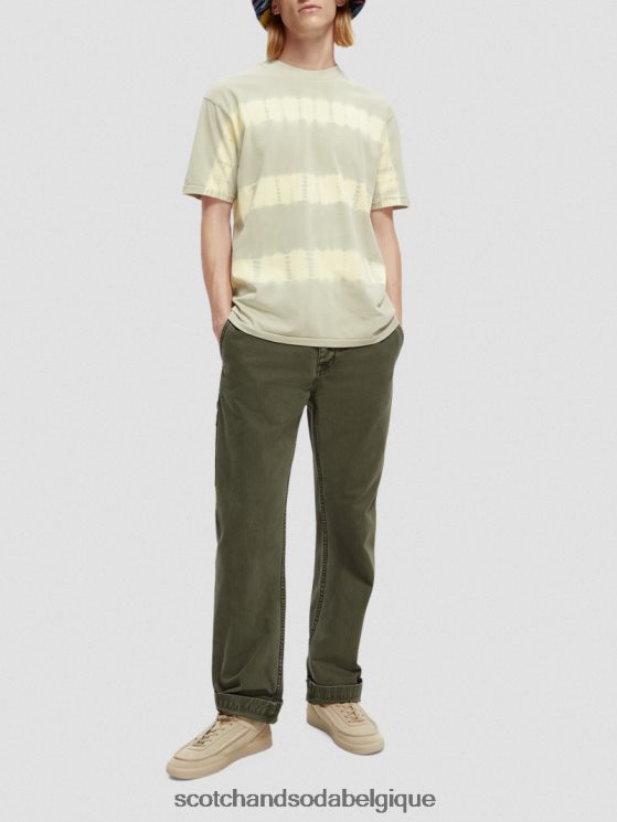 vêtements Scotch & Soda t-shirt biologique tie-dye coupe décontractée- Scotch and Soda Belgique grès 6BZRBF389