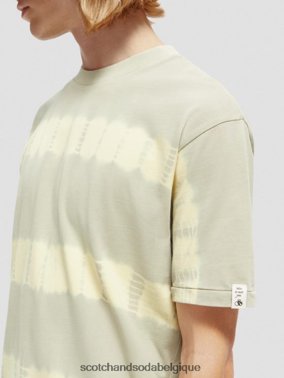 vêtements Scotch & Soda t-shirt biologique tie-dye coupe décontractée- Scotch and Soda Belgique grès 6BZRBF389
