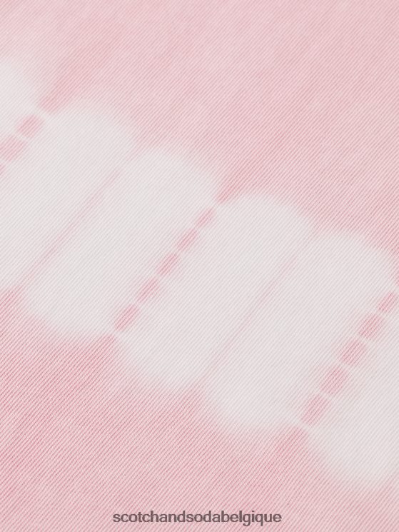 vêtements Scotch & Soda t-shirt biologique tie-dye coupe décontractée- Scotch and Soda Bruxelles rose 6BZRBF390