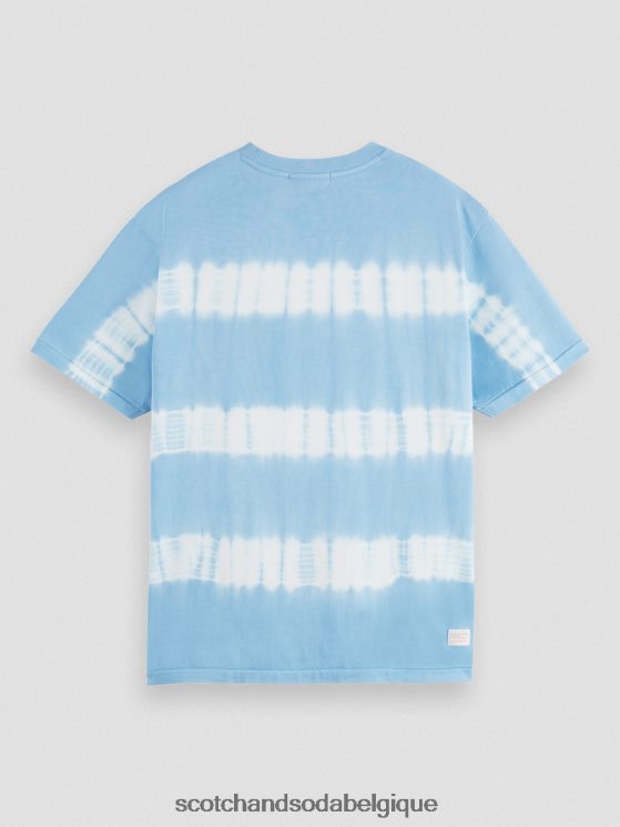 vêtements Scotch & Soda t-shirt biologique tie-dye coupe décontractée- Scotch and Soda outlet ciel 6BZRBF388