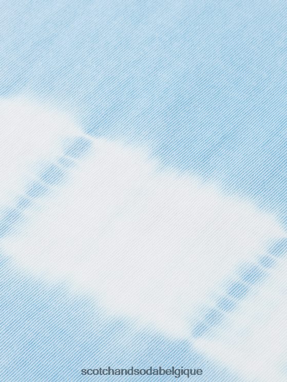 vêtements Scotch & Soda t-shirt biologique tie-dye coupe décontractée- Scotch and Soda outlet ciel 6BZRBF388