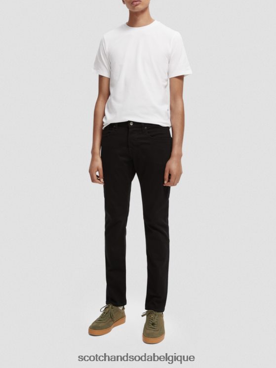 vêtements Scotch & Soda t-shirt à col rond en coton biologique- Scotch and Soda outlet blanc 6BZRBF442