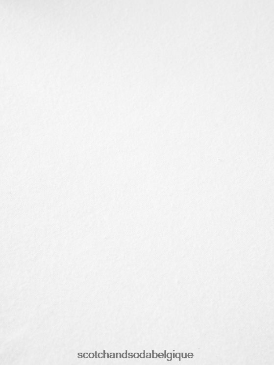 vêtements Scotch & Soda t-shirt à col rond en coton biologique- Scotch and Soda outlet blanc 6BZRBF442