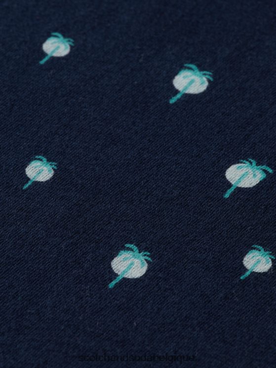 vêtements Scotch & Soda t-shirt coupe classique imprimé- Scotch and Soda Namur marine 6BZRBF436