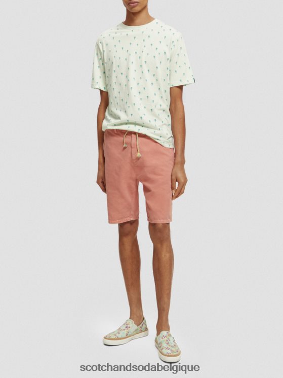 vêtements Scotch & Soda t-shirt coupe classique imprimé- Scotch and Soda femme menthe 6BZRBF437