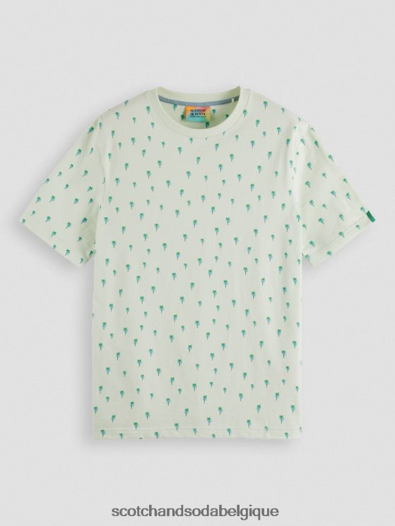 vêtements Scotch & Soda t-shirt coupe classique imprimé- Scotch and Soda femme menthe 6BZRBF437