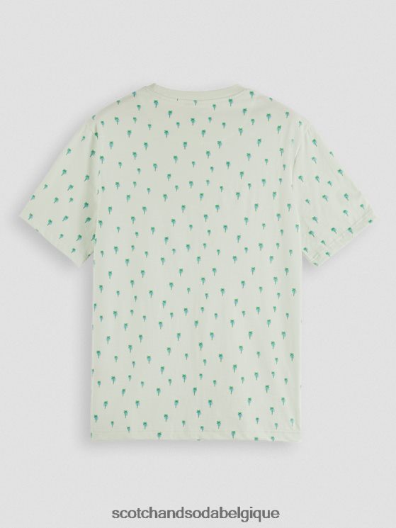 vêtements Scotch & Soda t-shirt coupe classique imprimé- Scotch and Soda femme menthe 6BZRBF437