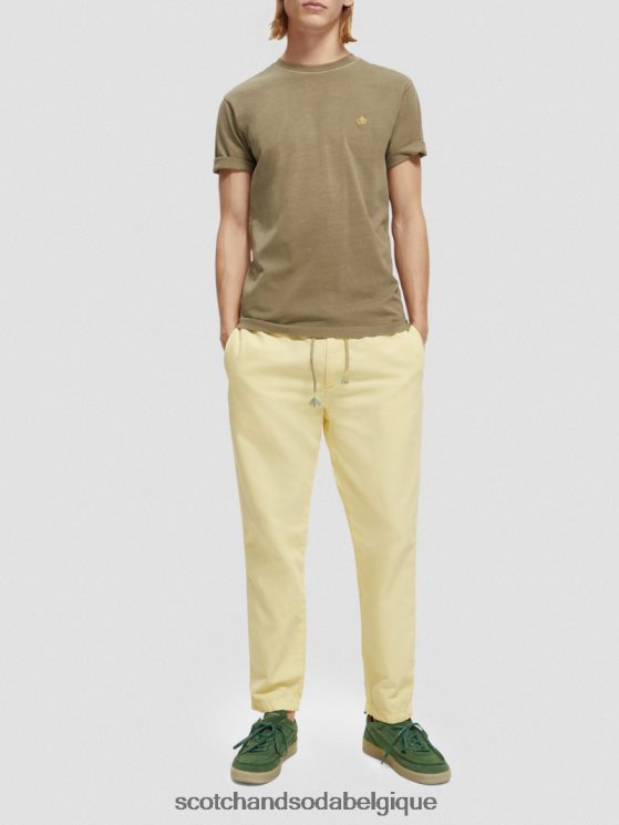 vêtements Scotch & Soda t-shirt coupe classique teint en pièce- Scotch and Soda Liﾨﾨge kaki 6BZRBF429
