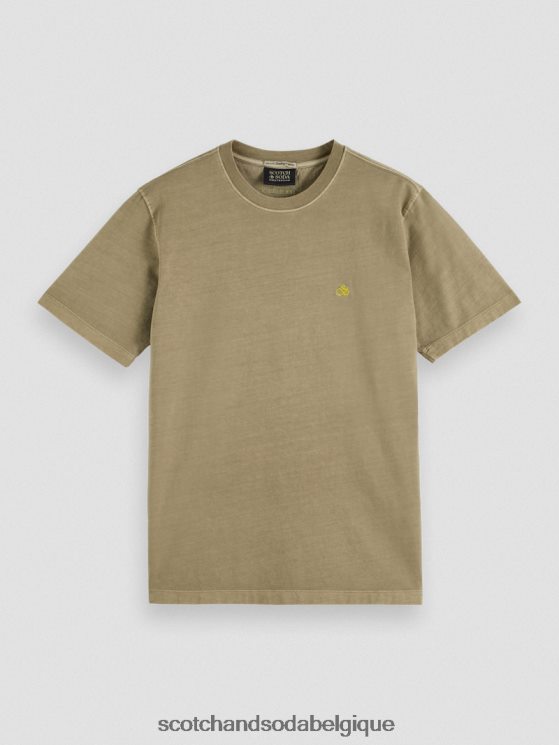 vêtements Scotch & Soda t-shirt coupe classique teint en pièce- Scotch and Soda Liﾨﾨge kaki 6BZRBF429