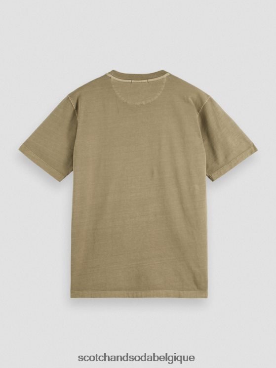 vêtements Scotch & Soda t-shirt coupe classique teint en pièce- Scotch and Soda Liﾨﾨge kaki 6BZRBF429