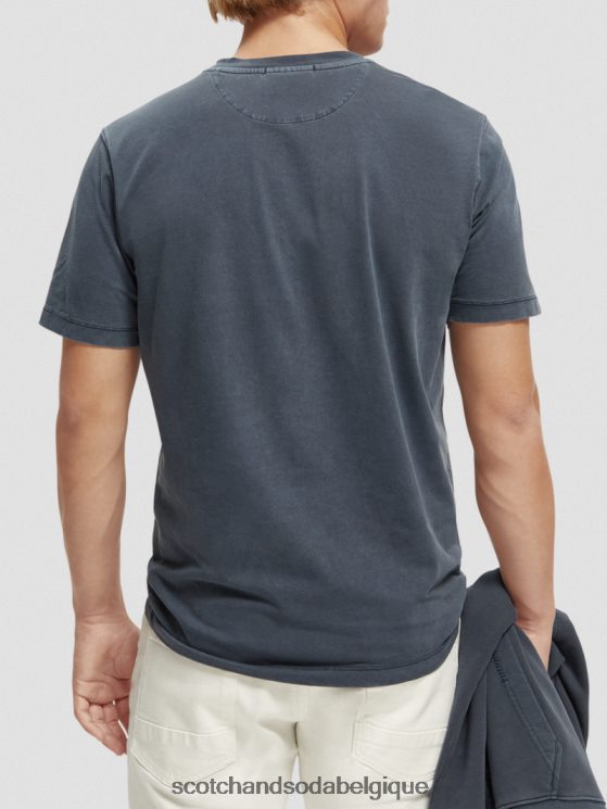 vêtements Scotch & Soda t-shirt coupe classique teint en pièce- Scotch and Soda Namur marine 6BZRBF427