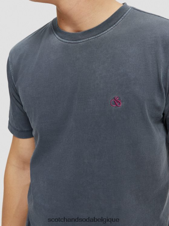 vêtements Scotch & Soda t-shirt coupe classique teint en pièce- Scotch and Soda Namur marine 6BZRBF427