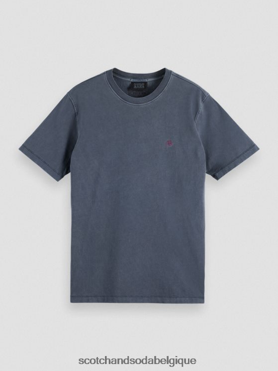 vêtements Scotch & Soda t-shirt coupe classique teint en pièce- Scotch and Soda Namur marine 6BZRBF427
