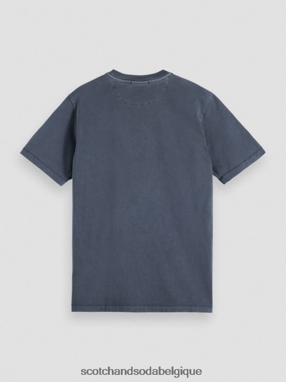 vêtements Scotch & Soda t-shirt coupe classique teint en pièce- Scotch and Soda Namur marine 6BZRBF427