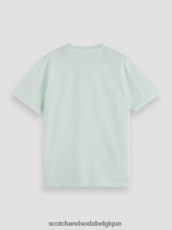 vêtements Scotch & Soda t-shirt coupe classique teint en pièce- Scotch and Soda outlet menthe 6BZRBF433