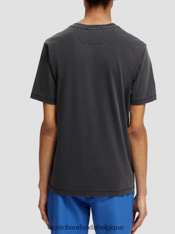 vêtements Scotch & Soda t-shirt coupe classique teint en pièce- Scotch and Soda parfum noir 6BZRBF430