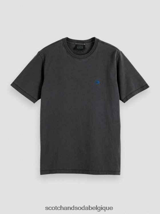 vêtements Scotch & Soda t-shirt coupe classique teint en pièce- Scotch and Soda parfum noir 6BZRBF430