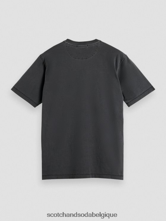 vêtements Scotch & Soda t-shirt coupe classique teint en pièce- Scotch and Soda parfum noir 6BZRBF430