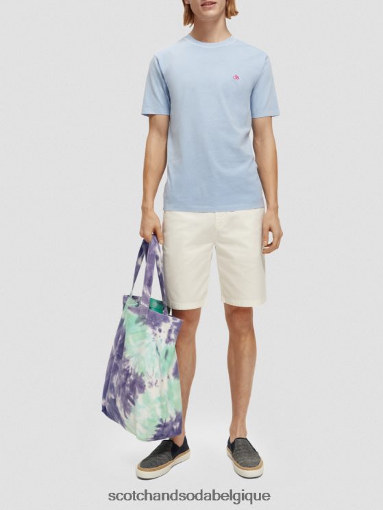 vêtements Scotch & Soda t-shirt coupe classique teint en pièce- Scotch and Soda shop near me bleu de mer 6BZRBF432