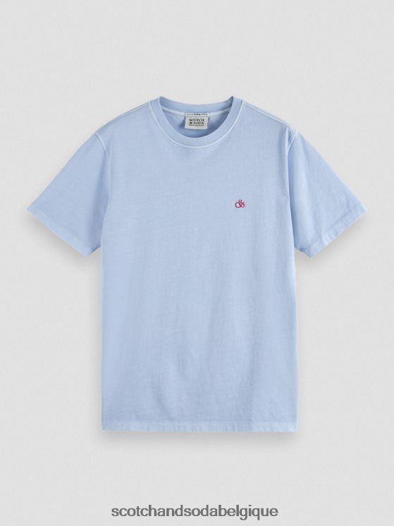 vêtements Scotch & Soda t-shirt coupe classique teint en pièce- Scotch and Soda shop near me bleu de mer 6BZRBF432