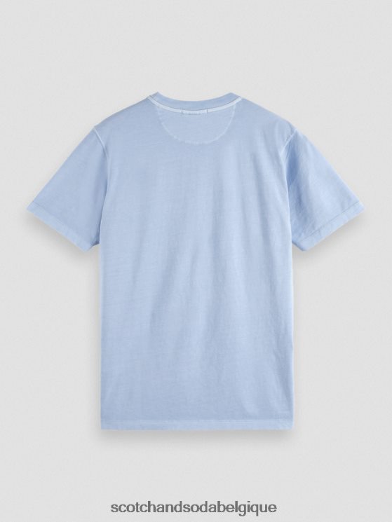 vêtements Scotch & Soda t-shirt coupe classique teint en pièce- Scotch and Soda shop near me bleu de mer 6BZRBF432
