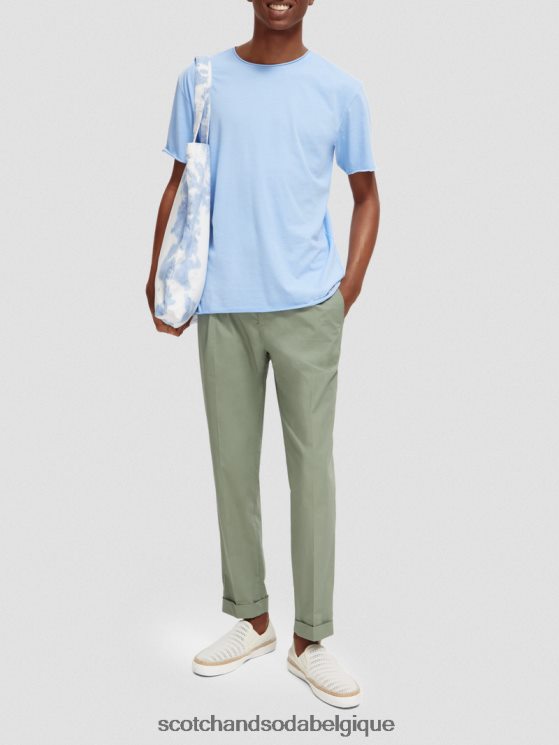vêtements Scotch & Soda t-shirt coupe décontractée à bords bruts- Scotch and Soda femme bleu de mer 6BZRBF383
