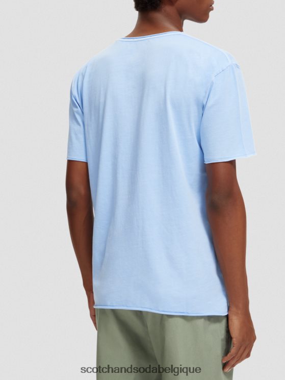 vêtements Scotch & Soda t-shirt coupe décontractée à bords bruts- Scotch and Soda femme bleu de mer 6BZRBF383