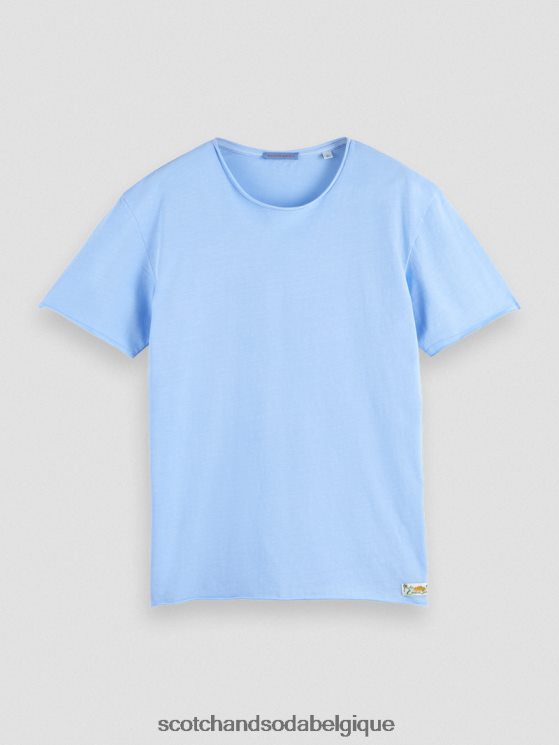 vêtements Scotch & Soda t-shirt coupe décontractée à bords bruts- Scotch and Soda femme bleu de mer 6BZRBF383