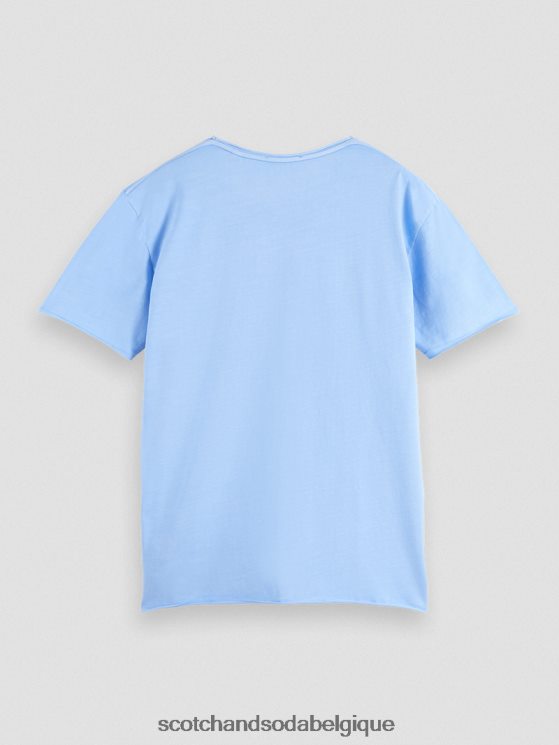vêtements Scotch & Soda t-shirt coupe décontractée à bords bruts- Scotch and Soda femme bleu de mer 6BZRBF383