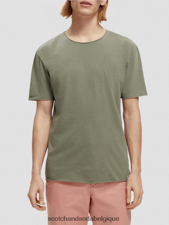 vêtements Scotch & Soda t-shirt coupe décontractée à bords bruts- Scotch and Soda parfum armée 6BZRBF385