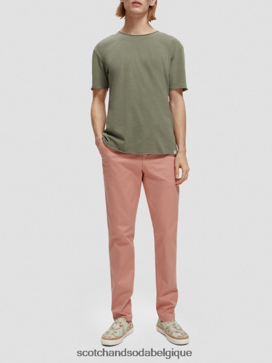 vêtements Scotch & Soda t-shirt coupe décontractée à bords bruts- Scotch and Soda parfum armée 6BZRBF385