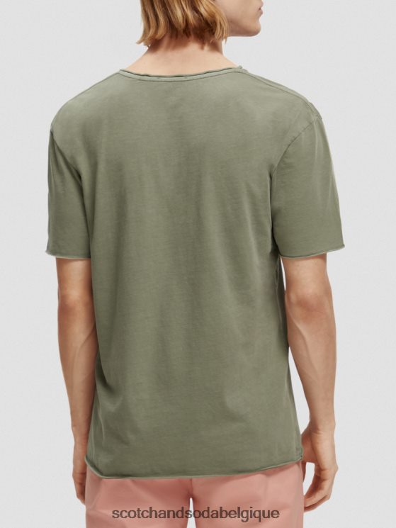 vêtements Scotch & Soda t-shirt coupe décontractée à bords bruts- Scotch and Soda parfum armée 6BZRBF385