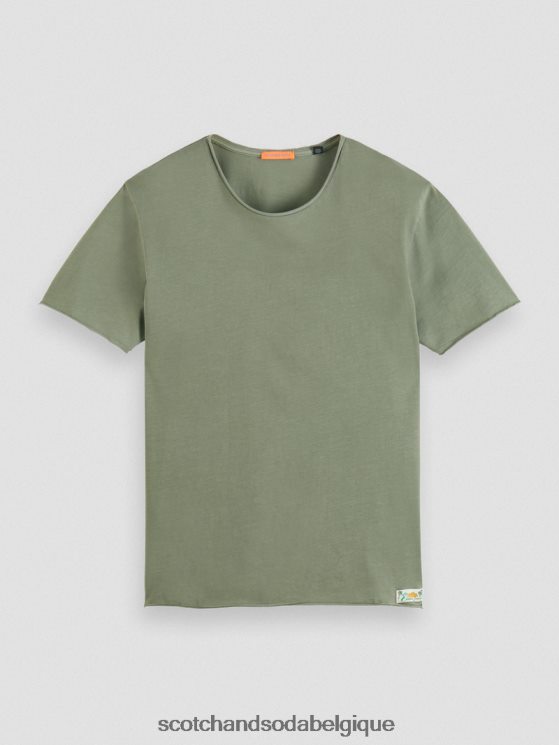 vêtements Scotch & Soda t-shirt coupe décontractée à bords bruts- Scotch and Soda parfum armée 6BZRBF385