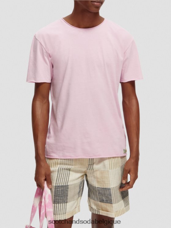 vêtements Scotch & Soda t-shirt coupe décontractée à bords bruts- Scotch and Soda shop near me pierre rose 6BZRBF387
