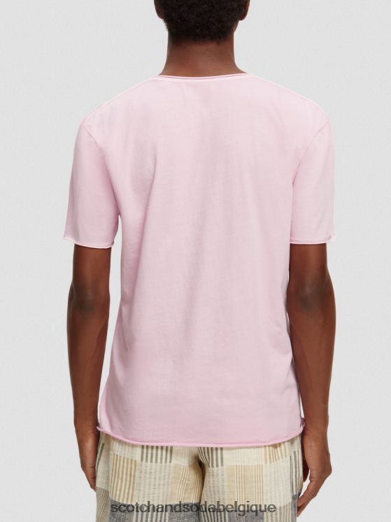 vêtements Scotch & Soda t-shirt coupe décontractée à bords bruts- Scotch and Soda shop near me pierre rose 6BZRBF387